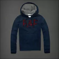hommes giacca hoodie abercrombie & fitch 2013 classic x-8001 lumiere bleu saphir